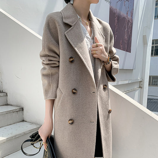 Oatmeal Double Breasted Trench Coat