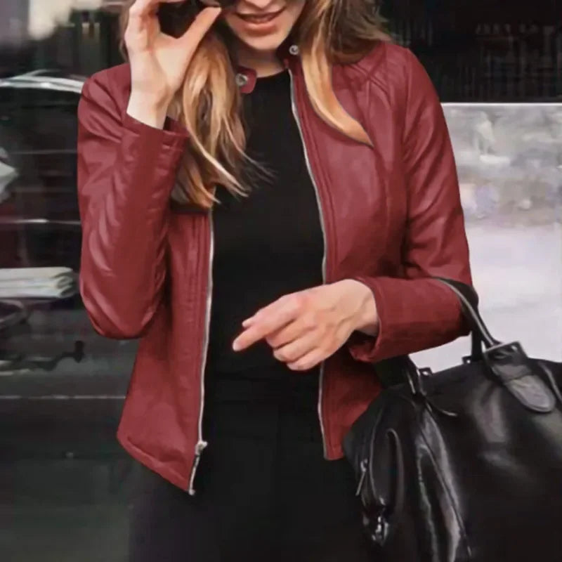 Leather Jacket Women Classic